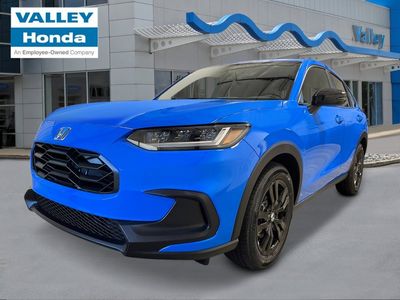 2026 Honda HR-V Sport in Boost Blue Pearl — front three-quarter view