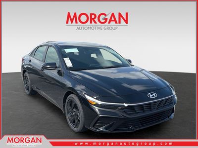 2026 Hyundai ELANTRA SEL Sport in Abyss Black — front three-quarter view