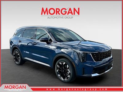 2026 Kia Sorento EX in Blue — front three-quarter view