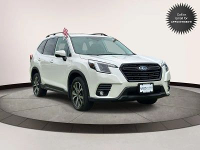 2024 Subaru Forester Limited AWD in White — front three-quarter view