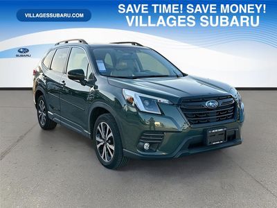 2024 Subaru Forester Limited in Green — front three-quarter view