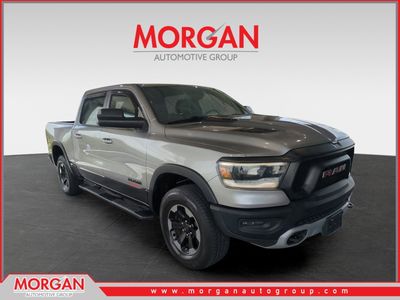 2019 Ram 1500 Rebel in Billet Silver Metallic Clearcoat — front three-quarter view