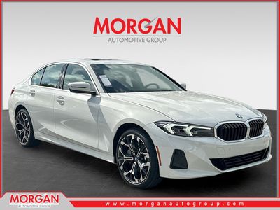 2026 BMW 3 Series 330i in Alpine White — front three-quarter view