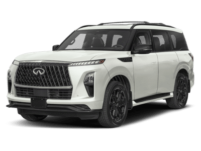 2026 INFINITI QX80 SPORT in Radiant White — front three-quarter view