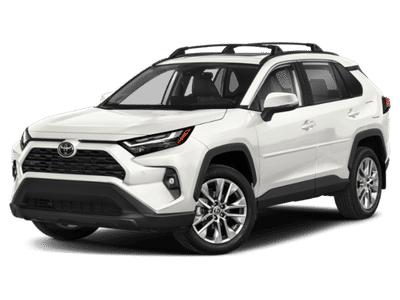 2024 Toyota RAV4 XLE in Ice Cap — front three-quarter view