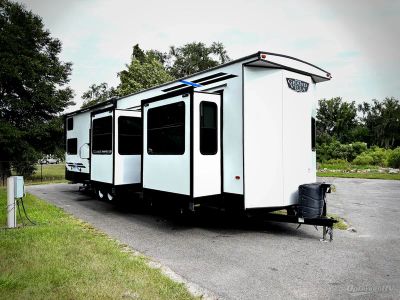 2021 Forest River Salem Grand Villa — front three-quarter view
