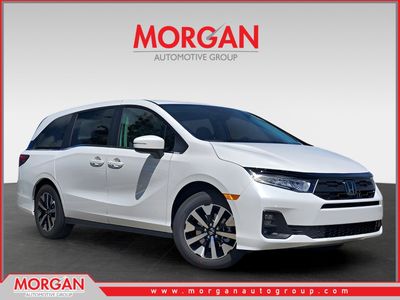 2026 Honda Odyssey EX-L in Platinum White Pearl — front three-quarter view