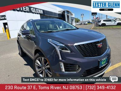 2025 Cadillac XT5 Premium Luxury in Midnight Sky Metallic — front three-quarter view