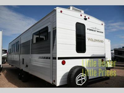 2027 Forest River RV Wildwood — rear three-quarter view
