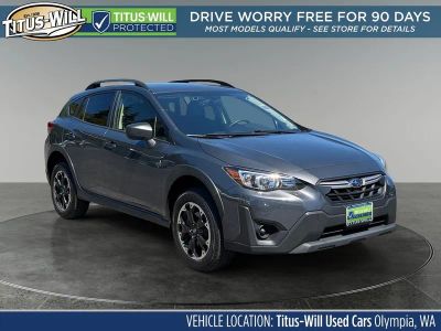 2023 Subaru Crosstrek Base in Magnetite Gray Metallic — front three-quarter view