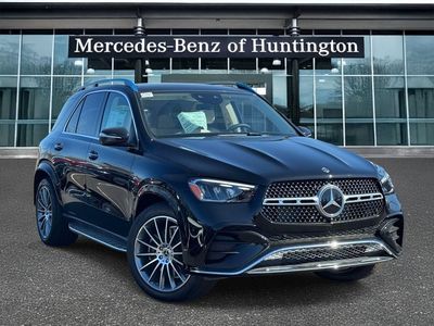 2026 Mercedes-Benz GLE 450 in Obsidian Black Metallic — front three-quarter view
