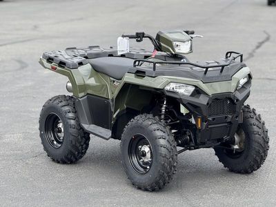 2026 Polaris Sportsman 450 H.O. in SAGE GREEN — front three-quarter view