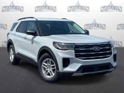 2026 Ford Explorer Active in White — front three-quarter view