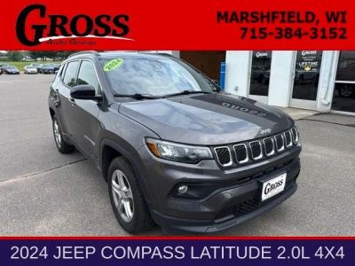 2024 Jeep Compass Latitude in Gray — front three-quarter view