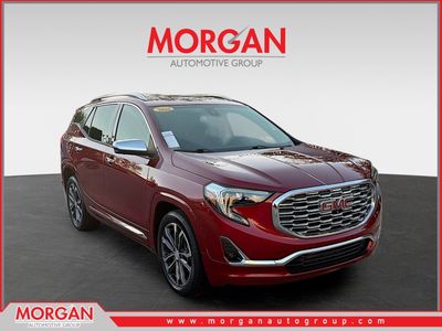 2020 GMC Terrain Denali in Red Quartz Tintcoat — front three-quarter view