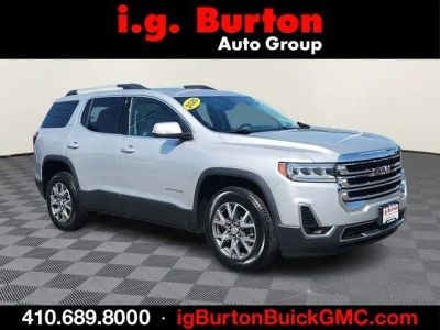2020 GMC Acadia SLT in Quicksilver Metallic — front three-quarter view