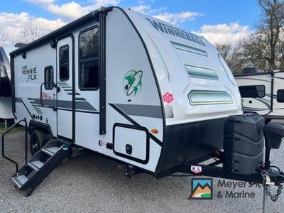 2022 Winnebago Industries Towables Micro Minnie FLX — front three-quarter view