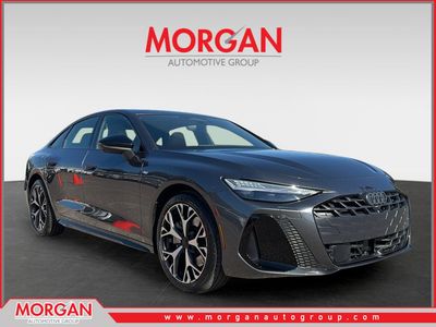 2026 Audi A6 Sedan Premium Plus in Daytona Gray Pearl Effect — front three-quarter view