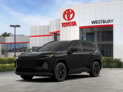 2026 Toyota RAV4 LE in Midnight Black Metallic — front three-quarter view