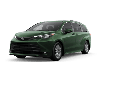 2026 Toyota Sienna XLE in Cypress — front three-quarter view