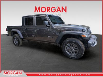 2026 Jeep Gladiator Sport S in Gray — front three-quarter view