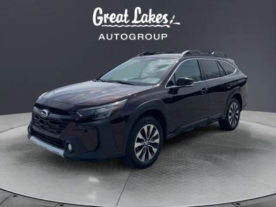 2023 Subaru Outback Limited in Dark Mahogany Pearl — front three-quarter view