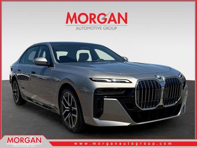 2023 BMW 7 Series 760i xDrive in Oxide Grey Metallic — front three-quarter view