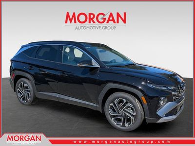 2026 Hyundai TUCSON Limited in Phantom Black — front three-quarter view