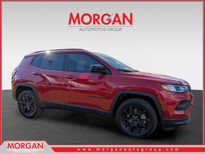 2026 Jeep Compass Latitude in Red — front three-quarter view
