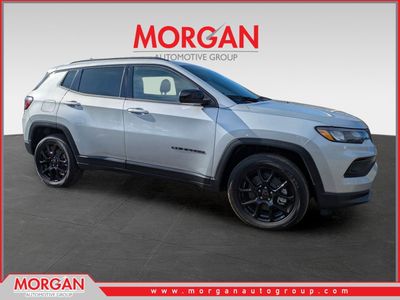 2026 Jeep Compass Latitude in Silver — front three-quarter view