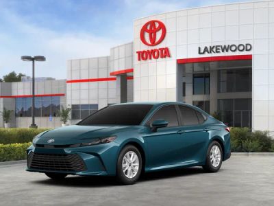 2026 Toyota Camry LE AWD in Ocean Gem — front three-quarter view