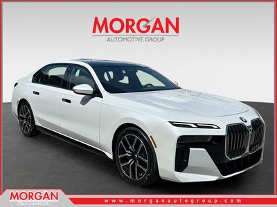 2023 BMW 7 Series 740i in White — front three-quarter view