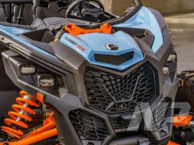 2026 Can-Am Maverick X3 MAX DS Turbo RR Scandi Blue & Orange Crush — photo 12 view
