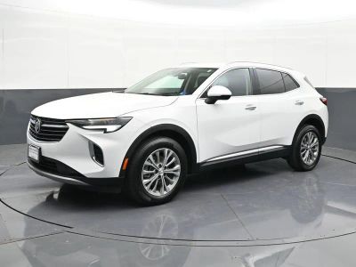2022 Buick Envision Preferred in Summit White — front three-quarter view