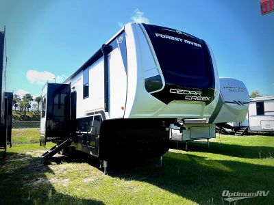 2027 Forest River Cedar Creek — front three-quarter view