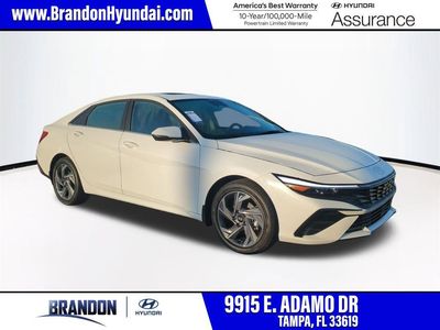 2026 Hyundai ELANTRA Limited in White — front three-quarter view