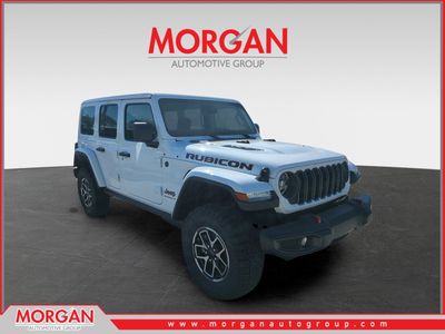 2026 Jeep Wrangler Rubicon in White/off-white — front three-quarter view
