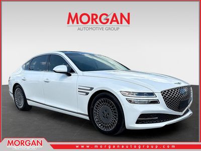 2022 Genesis G80 2.5T in Uyuni White — front three-quarter view