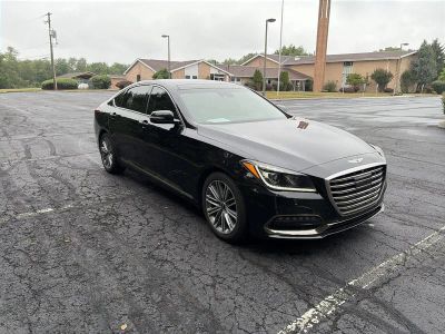 2020 Genesis G80 — rear three-quarter view