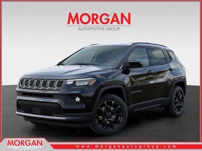 2026 Jeep Compass Latitude in Black — front three-quarter view