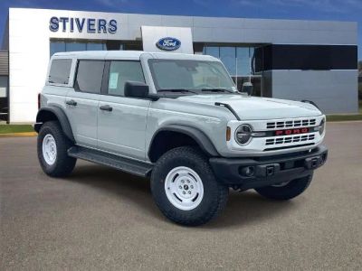 2026 Ford Bronco Heritage Edition in Avalanche Gray — front three-quarter view