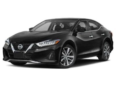 2021 Nissan Maxima SV in Gun Metallic — front three-quarter view