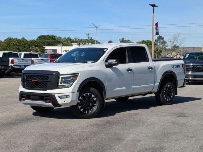 2021 Nissan Titan PRO-4X in White — front three-quarter view