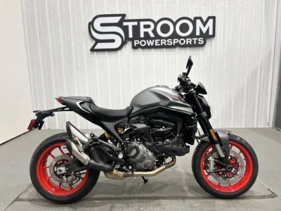 2025 Ducati Monster Plus Aviator Grey — front three-quarter view