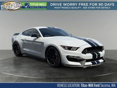 2017 Ford Mustang Shelby GT350 in Avalanche — front three-quarter view