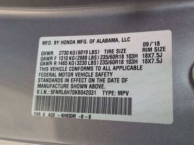 2019 Honda Odyssey - Photo 31