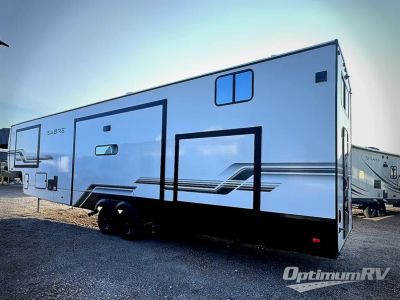 2027 Forest River Sabre — rear three-quarter view