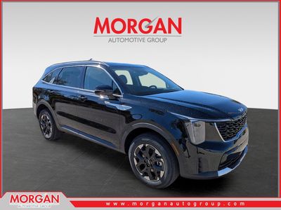 2026 Kia Sorento S in Ebony Black — front three-quarter view
