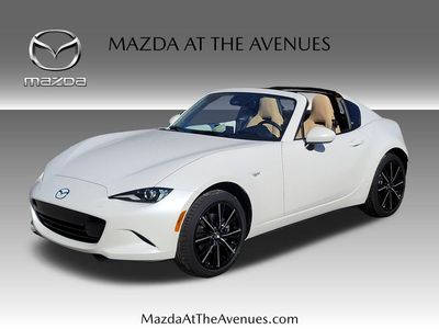 2026 Mazda MX-5 Miata RF Grand Touring in White — front three-quarter view