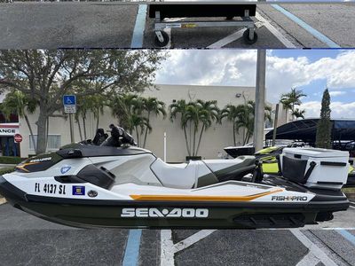 2019 Sea-Doo Fish Pro IBR & Sound System — front three-quarter view